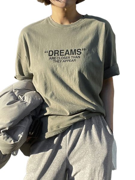 

dazy slogan graphic drop shoulder tee v5ac#, White