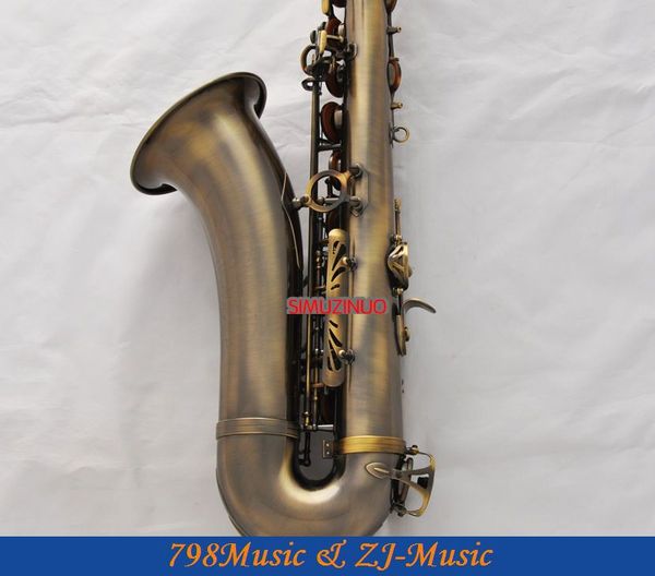 

professional new antique bb tenor saxophone sax high f# ablone keys with case