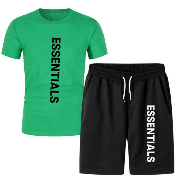 

50% discount bagssummer essentials sports suit new youth men's running cotton t-shirt short sleeve shorts set, White;black