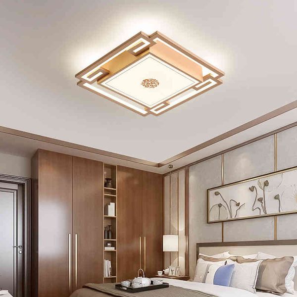 

pendant lamps chinese style simple led living room ceiling lamp modern contoured bedroom rectangular ultra-thin zen