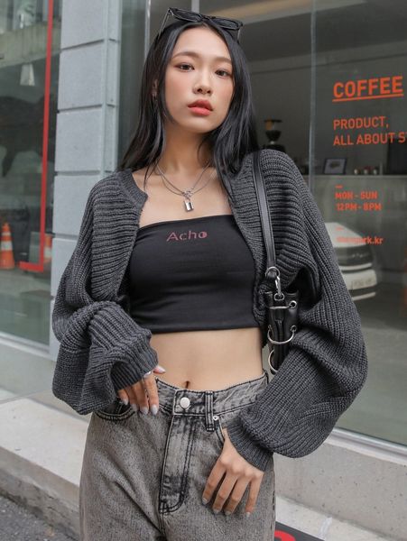 

dazy open front batwing sleeve cardigan a5zd#, White;black