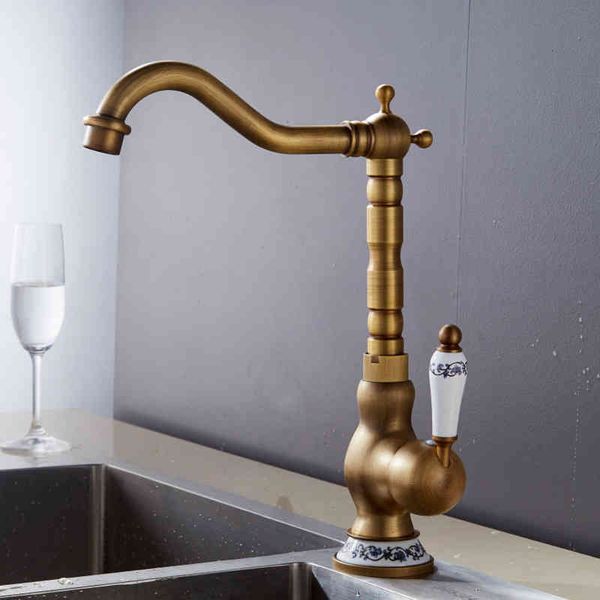 

bidet faucets european style copper antique basin faucet blue and white porcelain handle kitchen sink rotatable mixing 2pwr