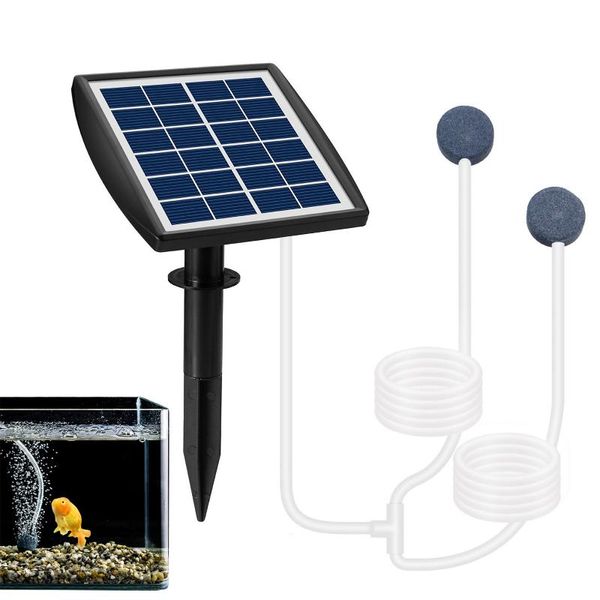 Decorazioni da giardino Ossigenatore ad energia solare Pond Air Pump Kit aeratore per acquario 0.8L/min Per AquariumGarden GardenGarden