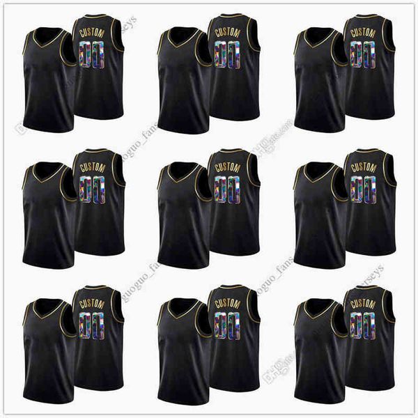 

custom printed golden black basketball jerseys harden