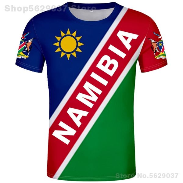 

namibia t shirt text custom made name number nam t-shirt nation flag na republic namibian college print po clothing 220702, White;black