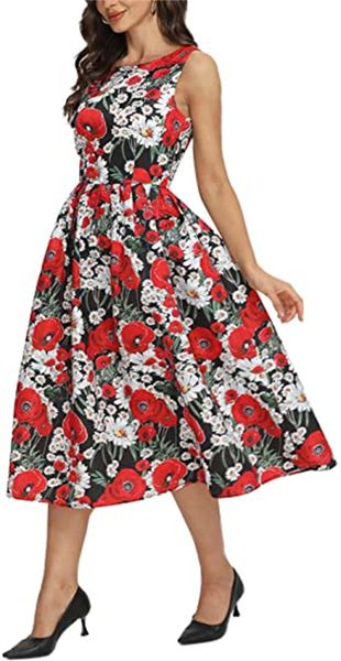 

& tees women's retro asymmetrical neckline hem skirts, White