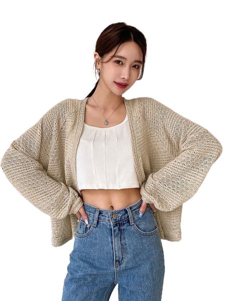 

dazy open front raglan sleeve without tank l1xz#, White