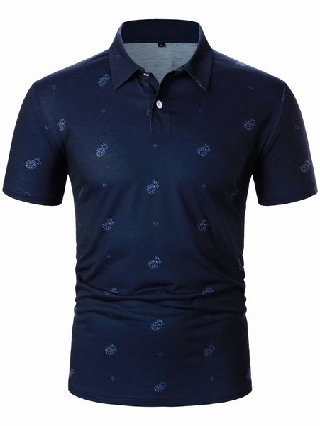 

men argyle & pineapple print polo shirt p4q5#, White;black