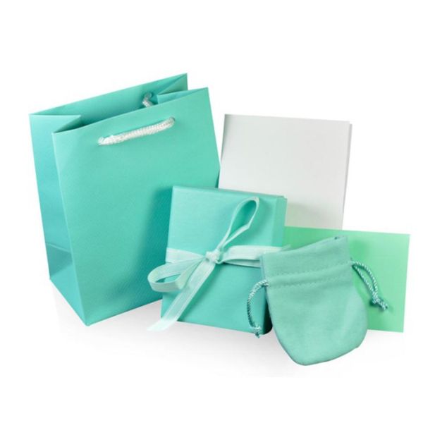 

new charm original classic boxes bracelet ring earrings jewelry gift protection box set ornament bag handbag wipe cloth fashion2847, Black;white