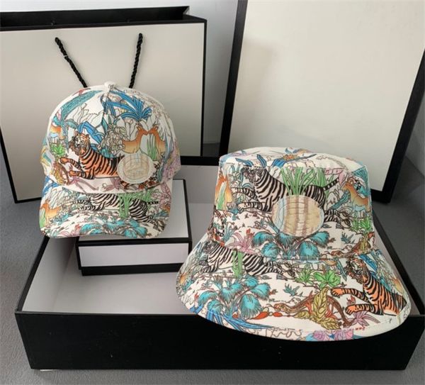

Fashion Designers Bucket Hat Tiger Print Buckets Hats High Quality summer Sun Visor Fitted Hats Baseball Caps Beanie Casquettes 2022, Multi