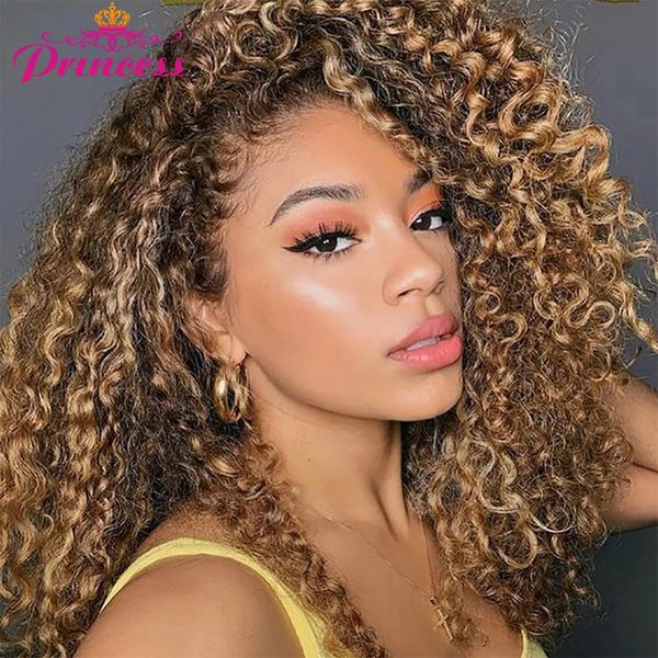 

accessories princess highlight wig curly lace front wig pre plucked honey blonde lace front human hair wigs 13x4 hd lace frontal wig costume, Silver