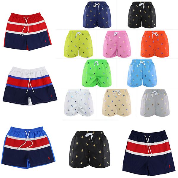

polos men's swimwear casual sports ladies couple pony embroidered swim shorts multi horse print beach shorts