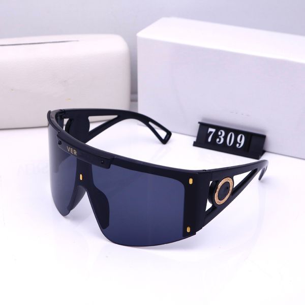 2022 Novo Retro Superized Square Sunglasses Homens Moda Metal One Piece Vintage Masculino Sun Óculos Top Quality Brand Design UV400