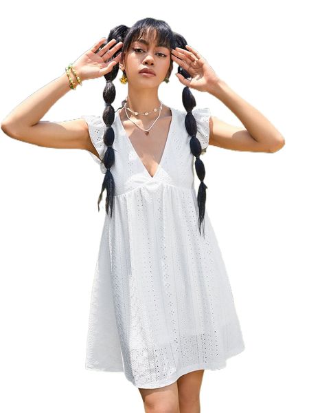 

butterfly sleeve schiffy dress v0f6#, Black;gray