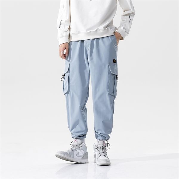 Грузовые брюки мужчины черные брюки брюки мужчины Harajuku Hip Hop Streetwear Jogger SweatWant мужские брюки Hare Men Men Brants негабаритные 220622