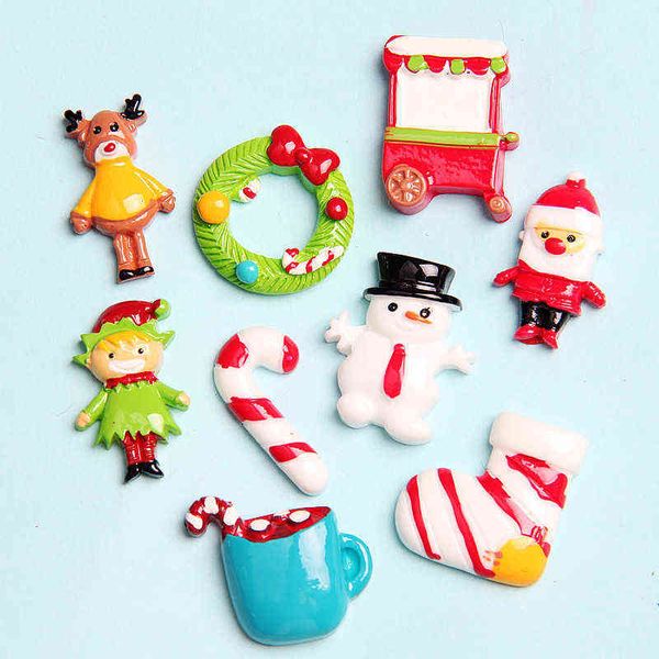 

factory outlet mini small christmas resin accessories diy nail enhancement mobile phone case earrings new santa claus