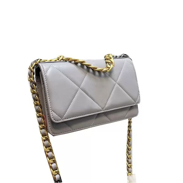 

19c womens vintage wallet on chain bags lambskin card holder multi pochette vanity cosmetic large capacity phone pocket crossbody handbags s
