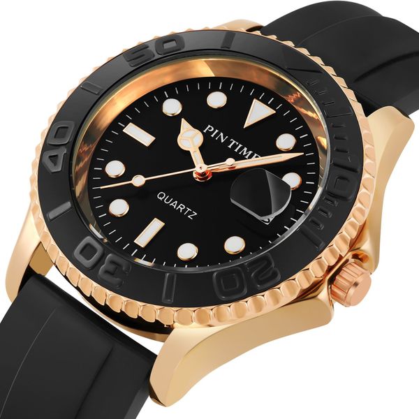 

mens super watch deluxe 116622 mens steel platinum rhodium dial light blue hands 41mm automatic mechanical watchtstop, Slivery;brown