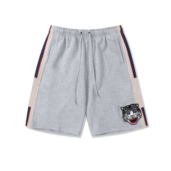 

summer classic style fashion brand mens shorts ~ us size designer shorts ~ cotton material embroidery design leisure sports luxury gray shor, White;black
