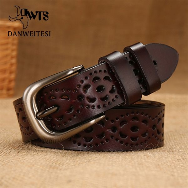 

[dwts]women belt female genuine leather belts for fashion brand luxury ceinture femme cinturon mujer cinto feminino 220316, Black;brown