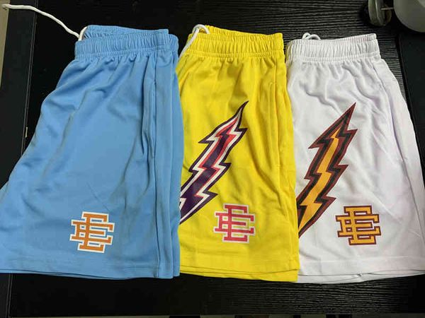 

european and american west coast tide brand ee shorts summer boys bodybuilding pants speed running style 2022 real shot, White;black