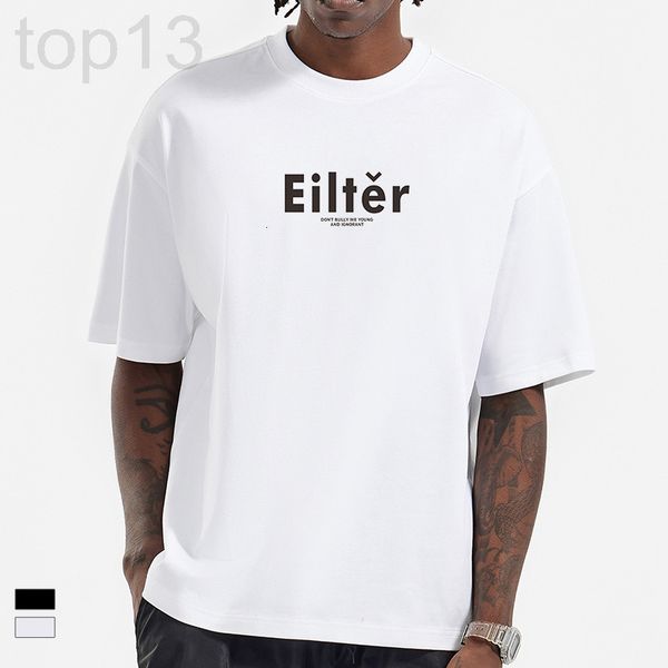 

men's t-shirts designer pinli menswear 200g new alphabet print spring and summer short sleeve tiger print oversize men's t-shirt b, White;black