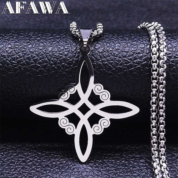 

witchcraft stainless nbsp steel witchs irish knot necklace chain men women silver color necklaces witch jewelry nudo de bruja n7053