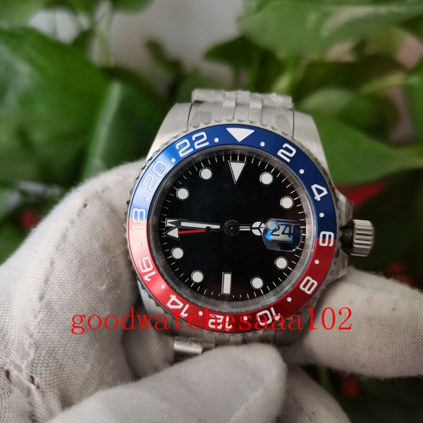 

u1 men watch gmt 16710 126710 40mm black dial ceramic bezel 2813 movement jubilee bracelet stainless steel bracelet automatic mens watches, Slivery;brown