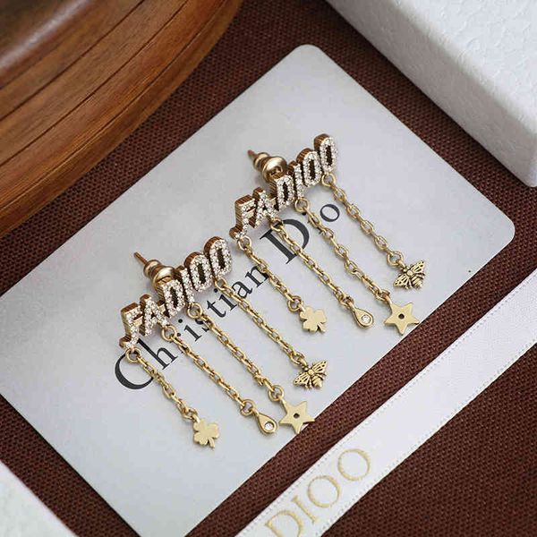 

2022 factory wholesale new star tassel earrings for women, Golden