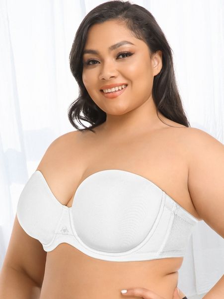 

wingslove plus floral embroidery bralette w0dv#, Black;white