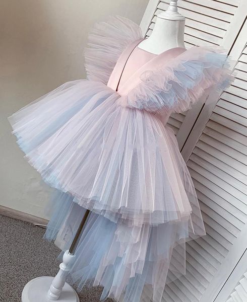 

girl's dresses high low girls baby dress princess kids clothes children's clothing birthday gown, Red;yellow