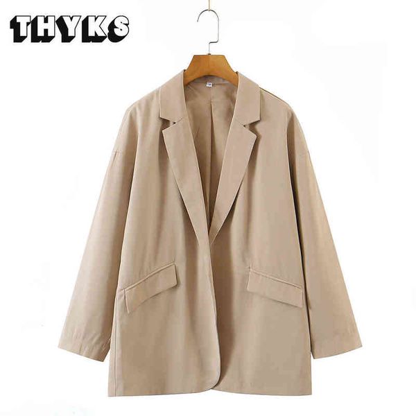 

women solid color loose casual blazer ets korean fashion spring kaki jacket plicated sleeve suit streetwear 2022 new j220813, White;black