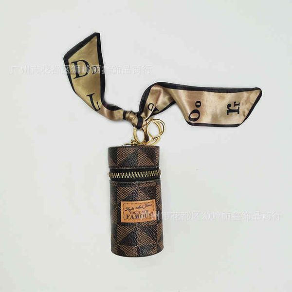 

lattice red mini bucket cute key chain fashion keychain factory outlet, Silver