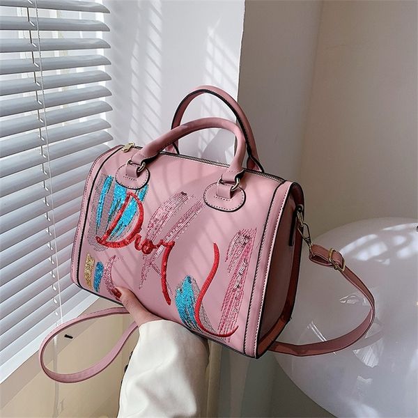 

10% off 2022 new fashion trendy bags sequin handbag single shoulder messenger women's