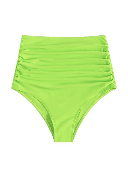 

ruched high waisted bikini bottom c3qb#, White;black