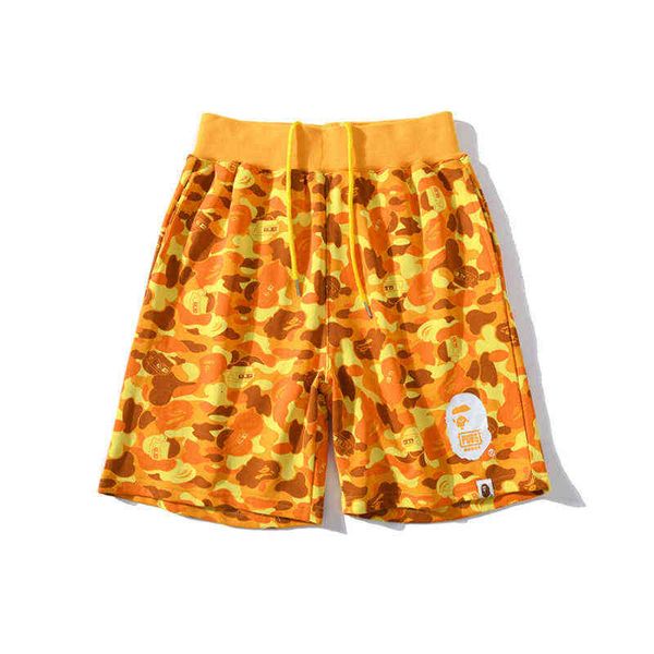 Marca moda articulação jedi sobrevivência frango laranja camuflagem shorts