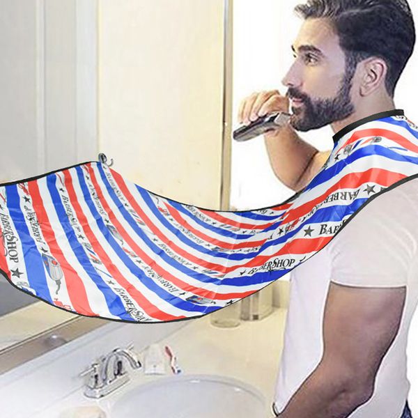 Man Bath Shave Apron Hair Shaving Beard Cloth Waterproof Cleaning Protecter Bib Hairdresser Equipment 220621