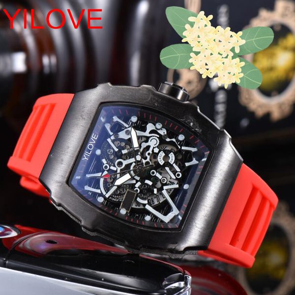 Mode Sport Junge Trend Uhr 43mm Quarzwerk Luxus herren Uhr Gummi Armband Langlebig Boutique Großhandel Armbanduhr