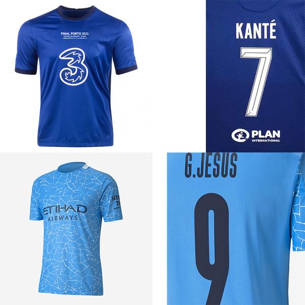 

20 21 soccer jerseys final match de bruyne silva vs werner havertz kante special version jersey for men maillot foot, Black;yellow