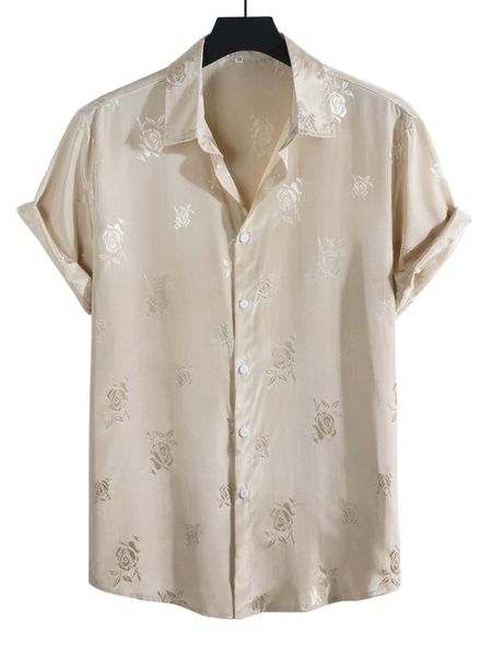 

men floral jacquard shirt a3kj#, White;black