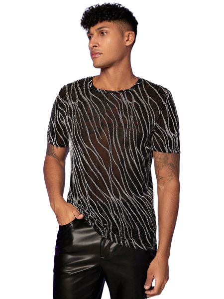 

men glitter marble pattern mesh v3jn#, White;black