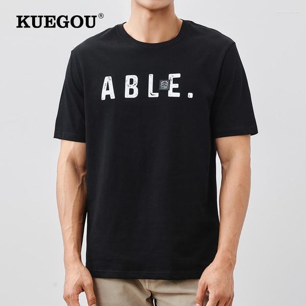 

men's t shirts 2022 summer man t-shirt short sleeve cotton o-neck letter print tshirt breathable black plus size 55004men's imon22, White;black
