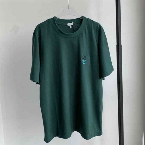 

66% off new spring and summer luojia color contrast casual fashion dark green white comfortable couple short sleeves