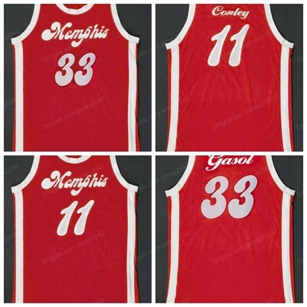 Nikivip Custom Mike # Conley Pau Gasol Basketball Jersey Men's All Stitched Red qualquer tamanho 2xs-5xl e número de qualidade superior