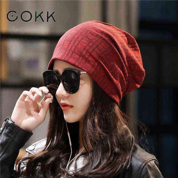 Cokk New Casual Beanie Spring Awumm Awumn Women Hat Hat Hapt Hape Женская ветрозащитная головная одежда корейские женские хлопковые шляпы J220722