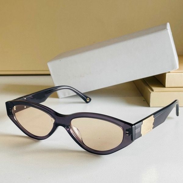 

2022 women men sunglasses black width plank frame inverted triangle beige lenses available with box, White;black