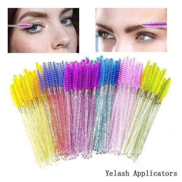 

applicateur de cils jetable brillant brosse Ã cils applicateur mascara sourcils peigne baguette mÃ©tallique 0308