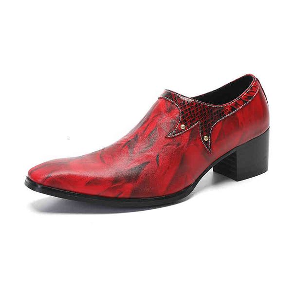 

dress shoes british pointed leather shoes men's korean business dress red bright wedding, Black