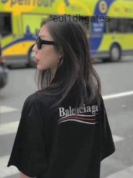 

2022 designer bb t shirt and shirts large paris t-shirt cotton round neck cola wave family short sleeve loose, White
