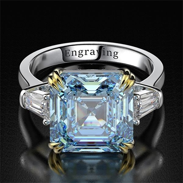 

100% s925 sterling silver created citrine diamond s gemstone wedding engagement ring fine jewelry gift wholesale 220728, Slivery;golden